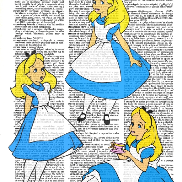 Alice in Wonderland Book Page Art Print Bundle - Picture 3 of 7